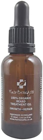 Natural, Organic Beard Growth Oil for a Thicker, Softer Beard & to Soothe Dry, Itchy, Flaky Skin. Concentrated Serum Packed w/Potent DHT Blockers, Stimulating Essential Oils & Botanical Extracts. 30ml