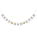 Partyprops Best Dad Ever Banner with Gold Glitter Heart | Vintage Fathers Day Decorations from Daughter and Son