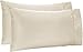 Amazon Basics Standard Pillow Cases Set of 2 - Lightweight, Super Soft Easy Care Microfiber, Beige, 30