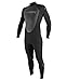 O'Neill Mens 3/2mm Reactor Back Zip Full Wetsuit, Black, XXX-Large