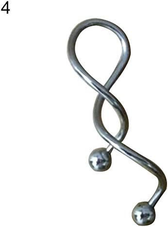 Recoproqfje 1Pc Cool Piercing Earring Twist Spiral Ear Industrial Barbell Belly Ring