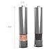 Electric Salt and Pepper Grinder Set | Battery Operated | Electronic Pepper Shakers (2) | Adjustable Coarseness Level | One Handed Use | Stainless Steel Mills | Automatic LED Light | Ma Maison Co.