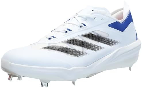 Adidas Men\'s White and Blue Athletic Cleats Shop White Mens adidas X Speedflow.3 Firm Ground Soccer  main image 4