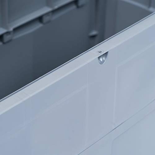 mewmewcat wasserdichte Garten Aufbewahrungsbox 320 L Gartenbox Auflagenbox für Garten Terrasse aus Kunststoff 119 x 46 x… – Bild 7