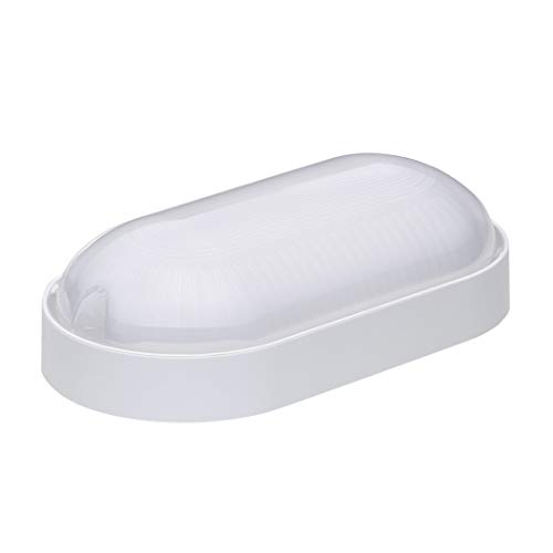 Oktaplex LED Kellerlampe BASE 9W 800Lm IP65 Neutralweiß 4000K Ovalleuchte Kellerleuchte Deckenlampe Weiß – Bild 6
