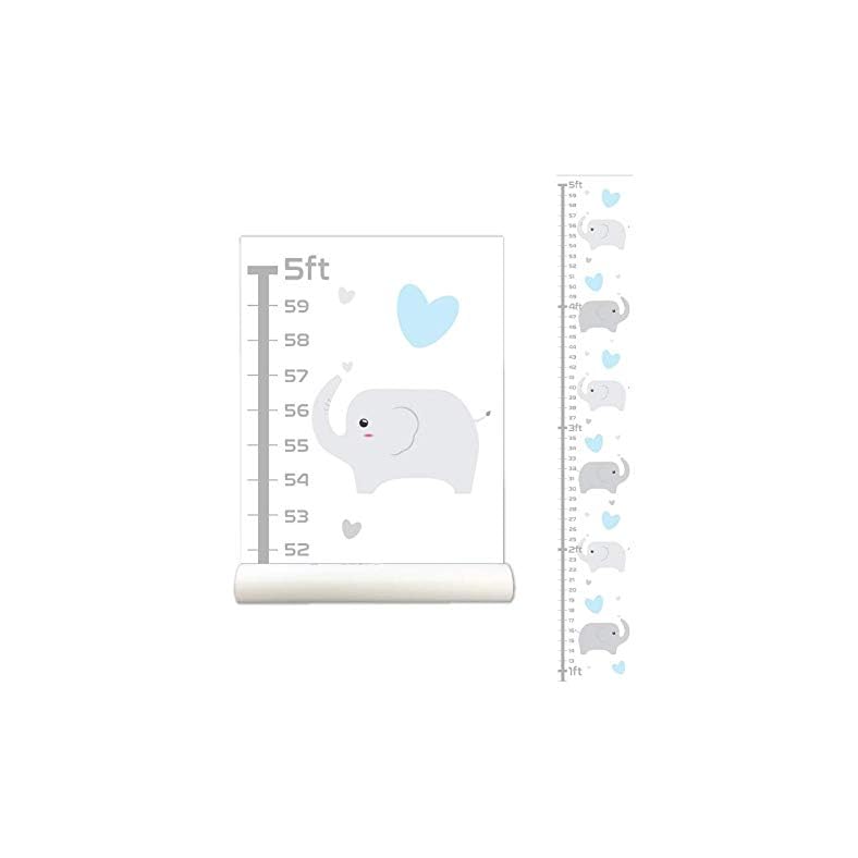 Baby Elephant Wall Sticker Growth Chart for Kids, Height Chart for Boys and Girls, Growth Chart Sticker, Growth Chart…