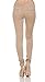 Apparel Sense A.S Juniors Ponte Knit High Rise Stretch Skinny Jegging Pants (Medium, Khaki)