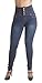 WG0059B – Colombian Design, Levanta Cola, Elastic High Waist Skinny Jeans In Navy Size 5