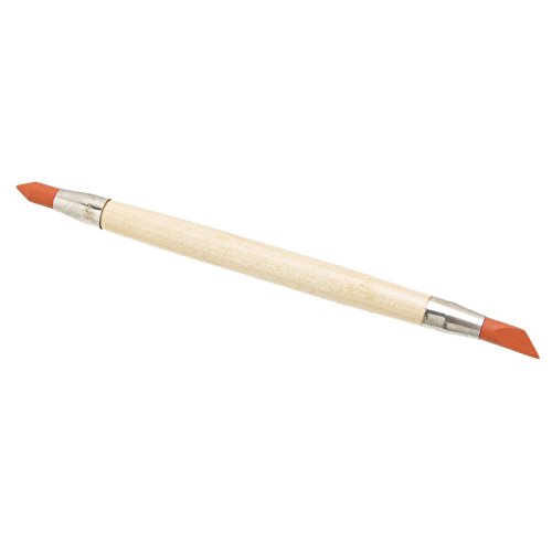 COMIART 3pcs Two Head Clay Color Shapers, Artist's Rubber Tip Paint Brushes, Pottery Clay Sculpture Carving Tools, Blending, Drawing