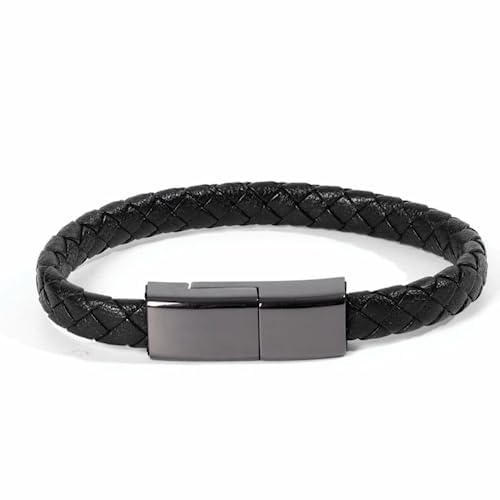 Generic USB Charging Cable Bracelet, 22.5cm, USB Lightning & Tybe C, Portable, Waterproof, Compatible with Smartphone & Tablet