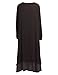 Romacci Women Boho Dress Casual Irregular Maxi Dresses Layer Vintage Loose Long Sleeve Linen Dress with Pockets,XX-Large,Coffee