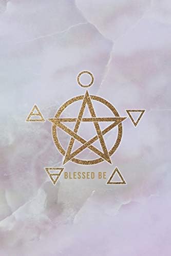 Blessed Be: Marble Gold Pentacle Elements Witchcraft Journal Notebook