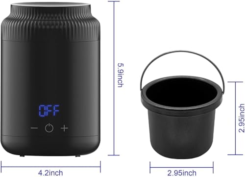 DMG TECH Wax Warmer for Hair Removal - Intelligent Melting Machine With 4 Packs Hard Wax Beads, Hand and Foot Waxing, LED Display