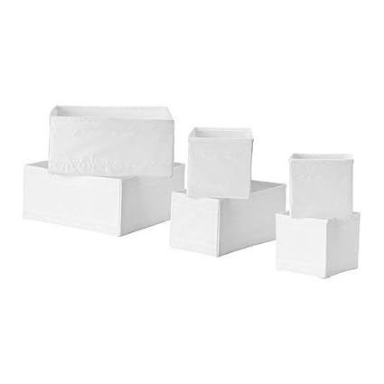 Ikea Skubb Drawer Organisers Set Of 6 Boxes White Amazon Co