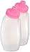 Fitletic Running Hydration Bottle Pair 8 Oz Pink Cap| Replacement Bottle | Hydration Bottle | RB08-02