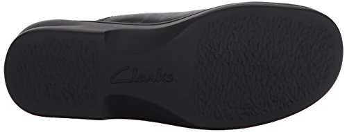 CLARK'S Women's Patty Tayna Mule, Black Leather, 8 W US