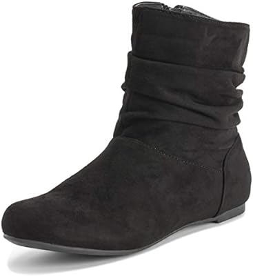 flat biker ankle boots