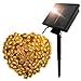 FARSIC Xmas Solar Led Fairy Lights - 72 feet Cable, 200 Lights, Waterproof - Ambiance lights for Outdoor, Patio, Fairy Garden, Home, Wedding, Party, Xmas Tree(Warm White)