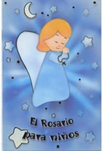 Child Rosary Beads and Book in Spanish "El Rosario para Ninos" Made in Italy