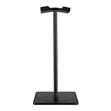 Headphone Stand, HiGoing Headset Display Holder Detachable Aluminum Solid Sturdy Hanger with Soft TPU Headrest Great for Sennheiser, Sony, Bose, Shure, AKG, Panasonic Headphones and More, Black