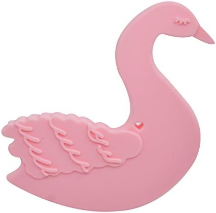 Mamiton 100% Food Grade Silicone Teether Swan Teether Toy In Color Candy Pink