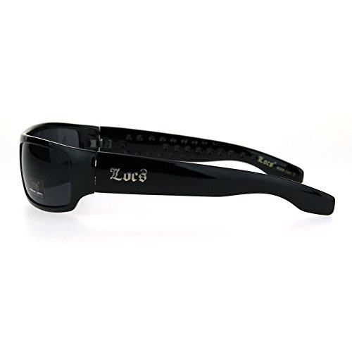 Black Locs OG Gangster Cholo Narrow Rectangular Sunglasses