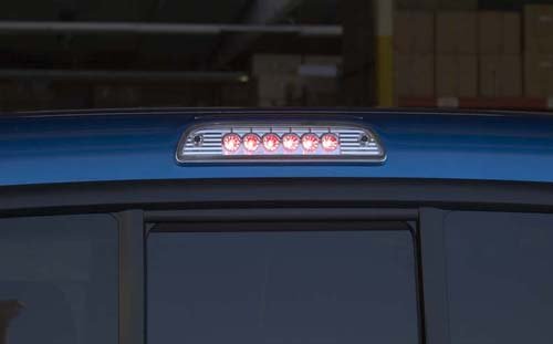 IPCW LED3-2040C Crystal Clear LED Third Brake Light with Black Base - 1 Piece