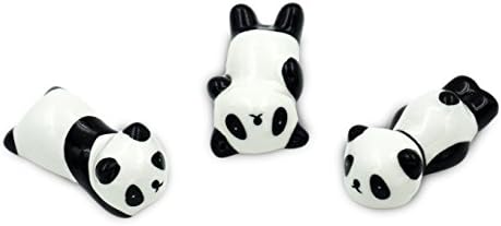 Popculta Cute Panda Chopsticks Rest Dinner Spoon Stand Knife Fork Holder (Set of 3)