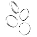Hubcentric Rings (Pack of 4) - 64.1mm ID to 73.1mm OD - Silver Aluminum Hubrings - Only Fits 64.1mm Vehicle Hub and 73.1mm Wheel Centerbore - Compatible with Honda Acura