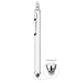 Stylus Pen, New Trent Arcadia (2PCS) Clickpen Stylus/Styli with [Micro-Knit Tip] [Retractable] for All Capacitive Touchscreen Smartphones and Tablets. [TwinPack: Black + White]