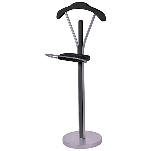 Valet Suit Coat Stand Clothes Hanger Men Suit Rack Organizer Wood & Metal Home