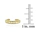 Hoops & Loops Yellow Gold Flashed Sterling Silver Cubic Zirconia Toe Ring