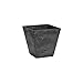Root & Vessel 35088 Ella Square Planter, 8-Inch, Black