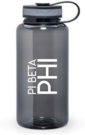 Pi Beta Phi Sorority Water Bottle by Go Greek Chic | 34 Ounce Tritan Wide Mouth Bottle with Twist Cap