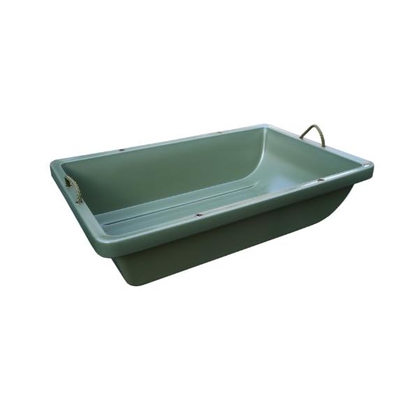 EUROHUNT Wildwanne Universalwanne aus Schlag-und bruchfestem Kunststoff, mit Schlittenfunktion, GrÃ¼n, 90,5 x 59 x 21 cm