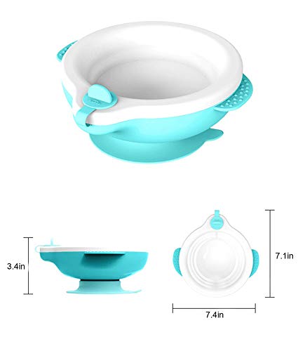 Kidsmile Toddler Warming Feeding Bowls Silicone Suction Dishes with Baby, Ground Gloves - Thumbnail 6