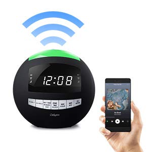 Alarm Clock Radio, Bluetooth Clock, AM FM Radio,USB Chargers, AUX-in, 7 Colored Night Light, Slider Dimmer, Dual Alarms, Sleep Timer, Big Snooze for Bedrooms, Desk, Heavy Sleepers, Kids