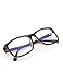 CGID CT12 Blue Light Blocking Glasses, Anti Glare Fatigue Blocking Headaches Eye Strain, Safety Glasses for Computer/Phone, Vintage Rectangle Brown Frame,Transparent Lens
