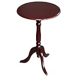 Home Source Industries - AF9711 - Traditional Mahogany End Table - Classic Round Accent - 16 x 16 x 25 (Kitchen)