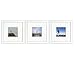 Tiny Mighty Frames 3-Set, Wood, Square, Instagram, Photo Frame, 4x4 (Mat), 8x8 (3, White)