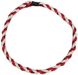 FullScope Sports Handmade Paracord Survival Necklace, Round Braided Paracord Necklace, Paracord Jewelry for women (Orange/Black/White)