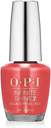 OPI Infinite Shine 2 Long-Wear Lacquer, We Seafood and Eat It, Red Long-Lasting Nail Polish, Lisbon Collection, 0.5 fl oz