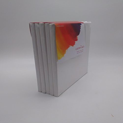 Localemarket 5pcs 12x12" Stretched triple Primed Blank Art Canvas Artist Altematives Economy Art White Canvas