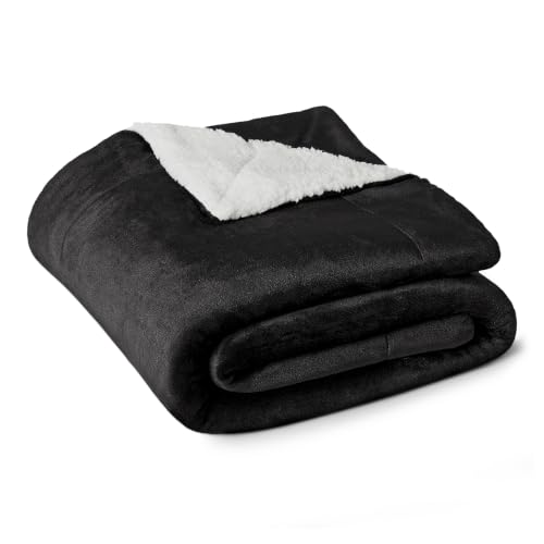 Manta de Pelo Sherpa, 127 x 152 cm, Negro