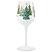 Enesco 6004430 Designs by Lolita Christmas Trees Hand-Painted Artisan Wine Glass, 15 Ounce, Multicolor