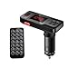 Perbeat Wireless In-Car FM Transmitter USB Car Charger Radio Adapter Audio Receiver Stereo Music Modulator Car Kit Hands Free Call AUX Input with Micro SD/TF Card Slot and IR Remote Control