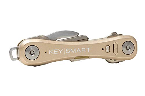 KeySmart Pro - Compact Key Holder w LED Light & Tile Smart Technology, Track Your Lost Keys & Phone w Bluetooth (up to 10 Keys, Gold) - Thumbnail 7