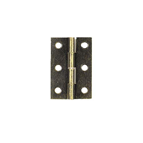 RZdeal 10 PCS 43 x 30 x 0.7 mm Bronze Tone Rotatable Window Drawer Door Butt Hinges Archaize hinges