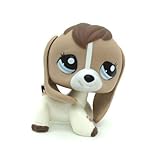 Littlest pet Shop LPS #2207 Tan White Beige Brown Beagle Dog Puppy Blue Eyes