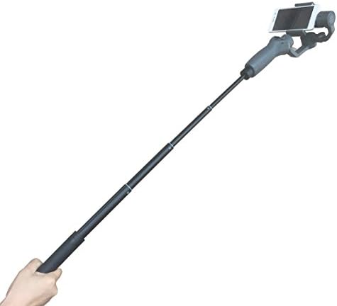 Woohot 26" Handheld Adjustable Extension Rod, Expandable Stick, Retractable Telescopic Collapsible for Gimbal Stabilizer DJI Osmo Mobile 2/ Feiyu/Zhiyun Smooth Q & 4 and All Gimbles with 1/4" Thread